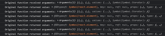 Console output